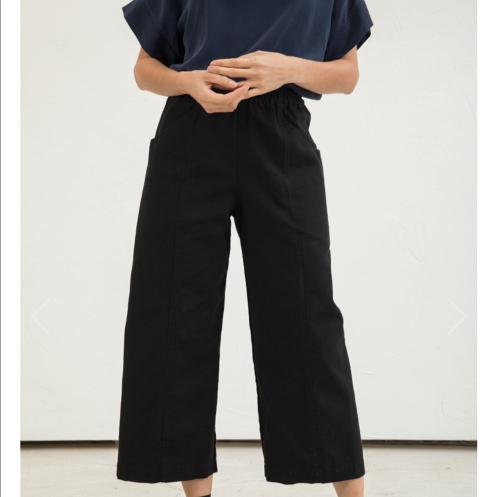 Clyde culotte, black. Size 10 Elizabeth Suzann.